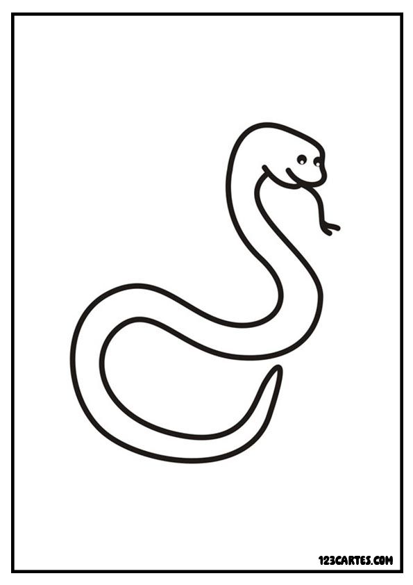 Illustration simple d'un serpent ondulant, excellente pour les débutants