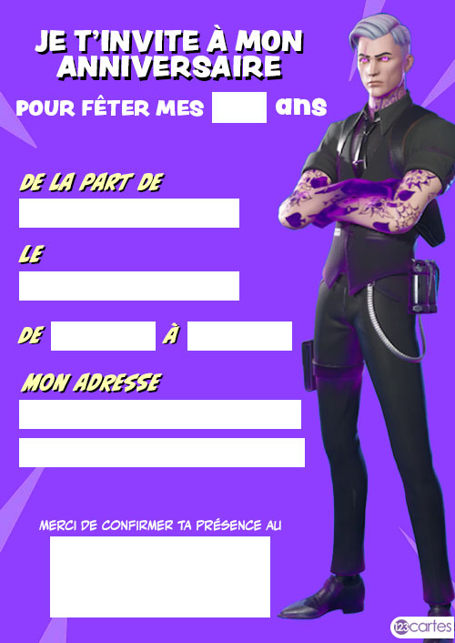 Midas Fortnite invitation anniversaire