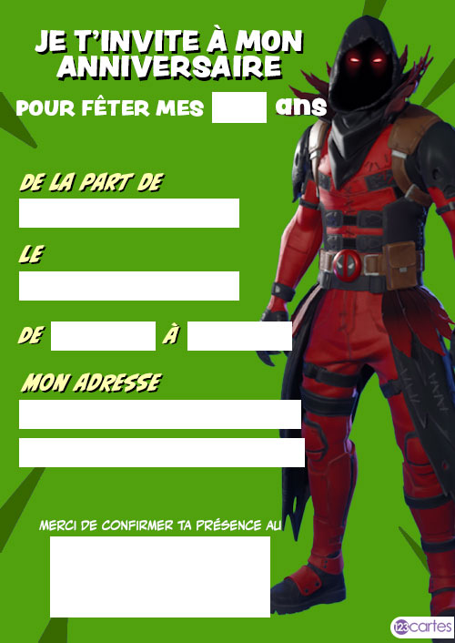 Ravenpool Fortnite Invitation anniversaire