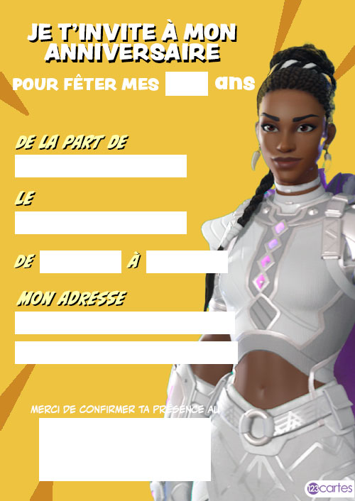 Wakanda Royal Fortnite invitation anniversaire